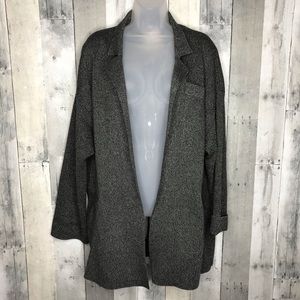 Zara Knit Marled Open Knit Cardigan Jacket